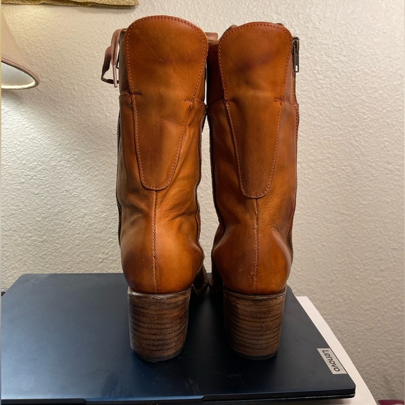 Darling FREEBIRD by Steven Leather Dart Lace Up Boots Whiskey Size 9 LOW PRICE! - Picture 4 of 9
